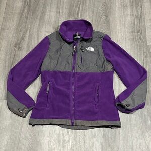 The North Face Purple and Gray Fleece Jacket